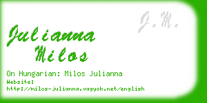 julianna milos business card